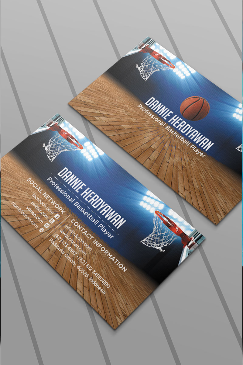 Basketball Business Card PSD Template 65118